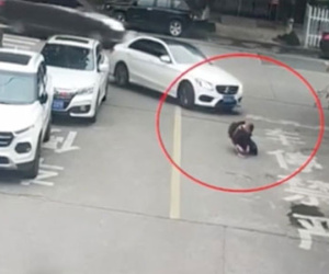 Video: Cậu bé thoát chết nhờ chiếc cặp sách khi bị ôtô cán