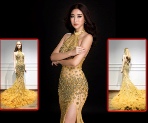 Mỹ Linh sẽ diện đầm dạ hội hở lưng ở chung kết Hoa hậu Thế giới