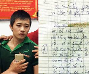 Trộm xe tay ga rồi để lại thư đòi tiền chuộc