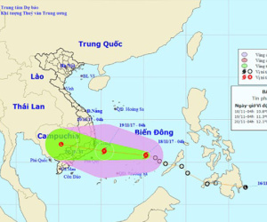 Bão số 14 di chuyển siêu nhanh, nhắm thẳng Khánh Hòa-Bình Thuận