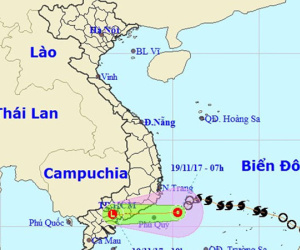 Áp thấp nhiệt đới di chuyển, các tỉnh Nam Bộ mưa lớn