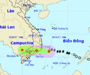 Bão số 14 suy yếu thành áp thấp nhiệt đới
