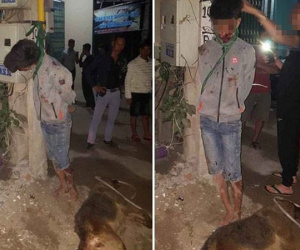 Bắc Giang: Nam thanh niên đi trộm chó bị dân vây đánh, treo lên cột điện