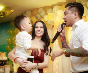 Vợ chồng Tuấn Hưng mở tiệc sinh nhật 3 tuổi hoành tráng cho con trai