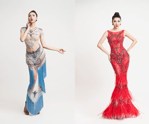 Ngọc Quyên 'đốt mắt' với đầm màu nude bó sát