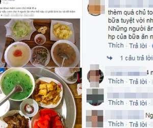 Mâm cơm ngày chủ nhật giá 100 nghìn gây tranh cãi, người nhà chê ki bo, người ngoài bảo thế cũng đủ ngon