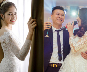 Cô vợ xinh như hoa hậu khiến hậu vệ Sông Lam Nghệ An cuồng si