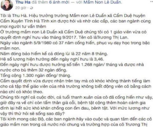 Căn nguyên cô giáo mầm non nhận lương hưu 1,3 triệu/tháng