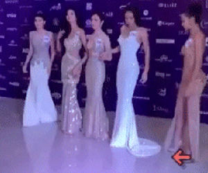 Bị đối thủ giẫm lên váy, tỏ thái độ tại Hoa hậu Hoàn vũ, đây là cách xử lý 'cao tay' của Mâu Thủy?