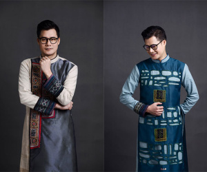 Ca sĩ Quang Dũng làm người mẫu áo dài