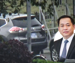 Đoàn xe chở Vũ 'nhôm' từ sân bay Nội Bài