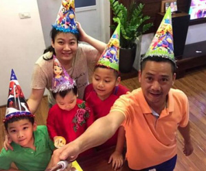 Cuộc sống đáng mơ ước với vợ đẹp, con ngoan của chàng diễn viên thấp bé Bình Trọng
