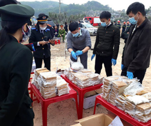 Quảng Ninh: 260 bánh heroin tan thành tro bụi