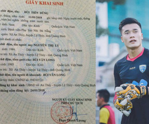 Không chỉ là phong trào, một ông bố đã làm giấy khai sinh tên Bùi Tiến Dũng cho con trai!