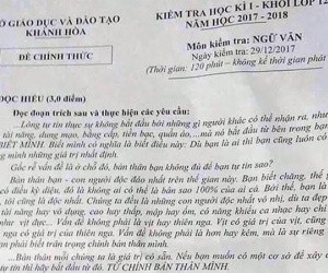 Giáo viên ở Khánh Hòa tiết lộ đề thi cho học sinh