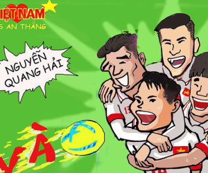 Hí họa: U23 Việt Nam tạo địa chấn Á châu