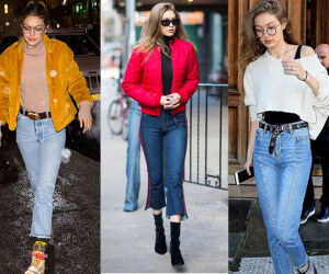 Tủ đồ toàn quần jeans lửng sành điệu của Gigi Hadid