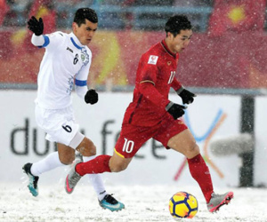 Đặng Phương Nam: ‘Đá trên sân băng được như U23 Việt Nam là quá giỏi rồi'