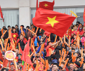 Fanzone Mỹ Đình nóng bỏng chờ trận cầu lịch sử của U23 Việt Nam