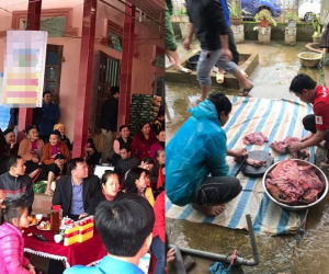 Gia đình thủ môn Bùi Tiến Dũng mổ trâu mời dân làng tới cổ vũ U23 Việt Nam