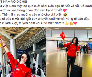 Mỹ Tâm 'đánh tiếng' tới các cầu thủ U23 Việt Nam: Thèm ăn rau muống xào nhớ cho chị biết!