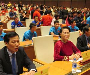 Chùm ảnh: Chủ tịch Quốc hội gặp gỡ đội tuyển U23 Việt Nam