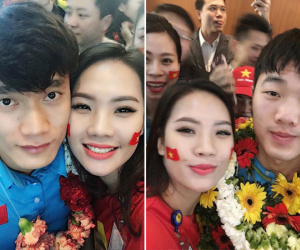 Ghen tị với cô gái được 'selfie' thân mật cùng Tiến Dũng, Xuân Trường