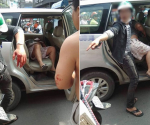 Sau va chạm nhỏ, nam thanh niên đội mũ GrabBike rút hung khí đâm người đi đường trọng thương