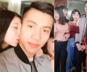 Phan Văn Đức U23 về quê nhà, hàng trăm cô gái 'bao vây' để chụp ảnh và... hôn trộm