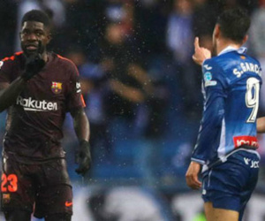 Umtiti đòi tẩn cầu thủ Espanyol trong đường hầm