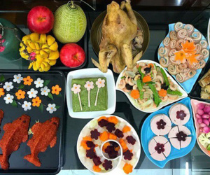 Chị em công sở rộn ràng khoe mâm cơm cúng ông Công ông Táo đẹp mắt