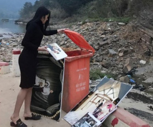 Tết Táo quân, nhà nhà đi thả cá, còn cô gái này lại đi vứt… ảnh cưới