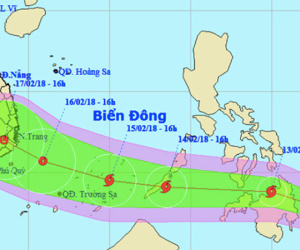 Dự báo thời tiết 13/2: Bão Sanba vào Biển Đông 30 Tết