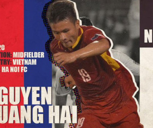 Quang Hải trượt giải Cầu thủ trẻ xuất sắc nhất Đông Nam Á