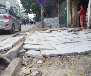 Thanh tra chỉ hàng loạt sai phạm trong việc lát đá vỉa hè Hà Nội