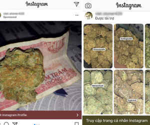 Quảng cáo cần sa, mại dâm công khai trên Instagram