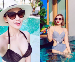 Loạt ảnh bikini nóng bỏng của Lã Thanh Huyền ngày đầu năm mới