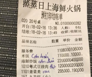 Khách tố nhà hàng ở Đà Nẵng chặt chém, đưa hóa đơn hoàn toàn chữ Trung Quốc