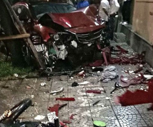 Ô tô mất lái lao thẳng vào nhóm người đang đốt lửa trại bên quốc lộ, 2 người thiệt mạng