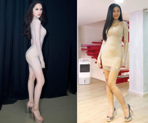 Phô diễn vóc dáng trong cùng một thiết kế đầm ôm sát, Hương Giang Idol tinh tế hơn hẳn Bảo Anh và Chúng Huyền Thanh