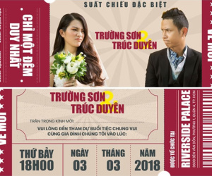 Thiệp cưới lấy cảm hứng từ vé xem phim của chàng đạo diễn 9X