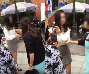 Hà Nội: Cô gái bị đập IPhone, đánh ghen giữa phố vì cặp kè với người đã có gia đình
