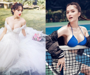 Hoa hậu Hương Giang chuộng váy áo hở vòng một