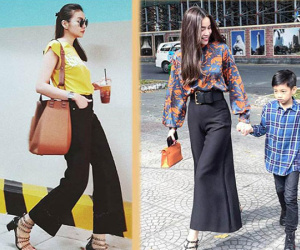 Đúng là đẳng cấp Hồ Ngọc Hà, Thanh Hằng, mặc quần vải đen cũng sang chảnh hết nấc!