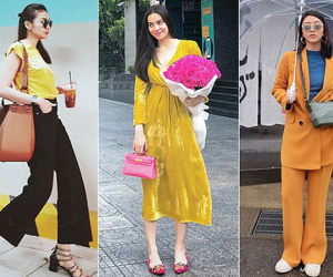 Nhờ Tăng Thanh Hà và loạt sao lăng xê, màu vàng giờ đã hot hơn cả tím!