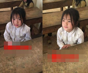 Cô bé dân tộc Dao trong lớp học khiến dân mạng chú ý vì quá dễ thương