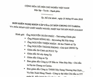 500 cư dân Carina gửi đơn cho Thủ tướng, tố cáo chủ đầu tư