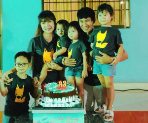 Lý Hải cùng 4 đứa con tổ chức sinh nhật vui tưng bừng cho bà xã Minh Hà
