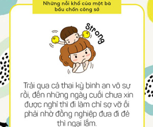 'Hai vạch' chắc hẳn là vui, nhưng những bà bầu công sở cũng có những nỗi khổ chẳng biết thổ lộ cùng ai
