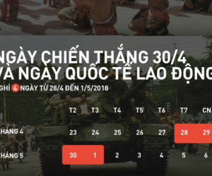 Người lao động nghỉ 5 ngày dịp Giỗ Tổ Hùng Vương và 30/4 - 1/5